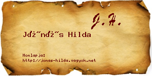 Jónás Hilda névjegykártya