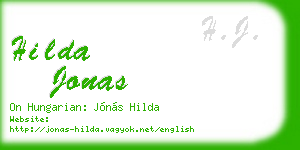 hilda jonas business card